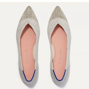 NWOB Rothy's Women's diamond metallic pointed flats - 7.5